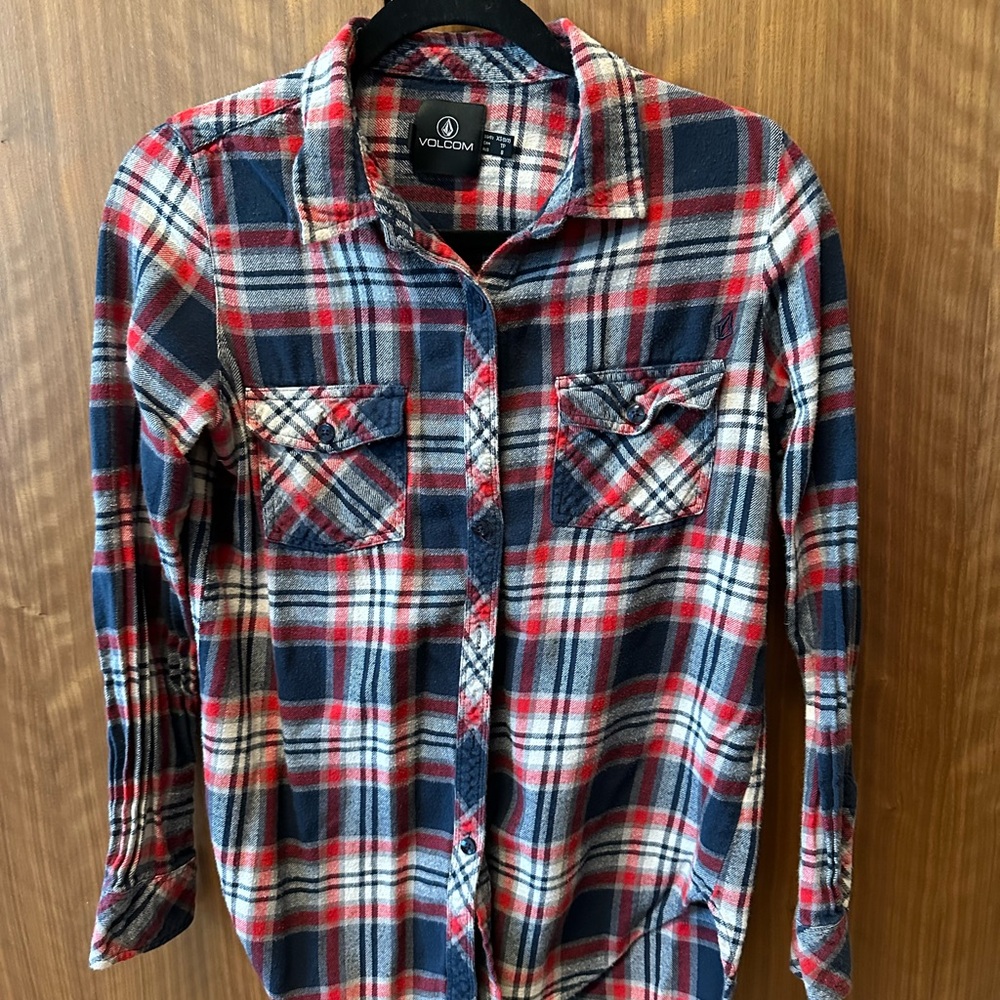 Volcom XS (2) Plaid Long Sleeve Shirt